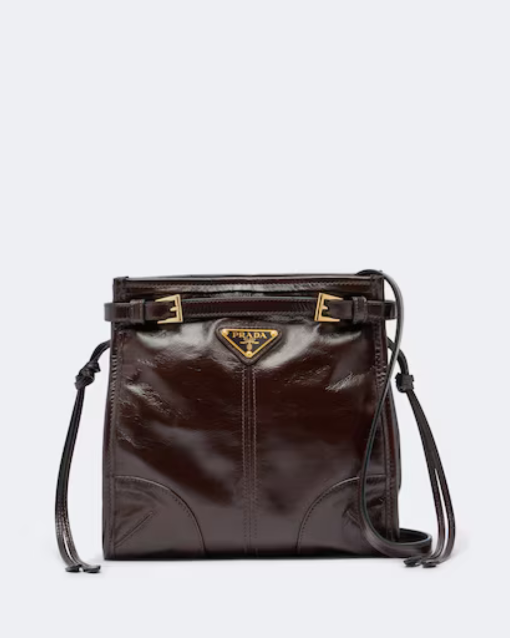Prada Bonnie Mini Leather Crossbody Bag – Chocolate Brown