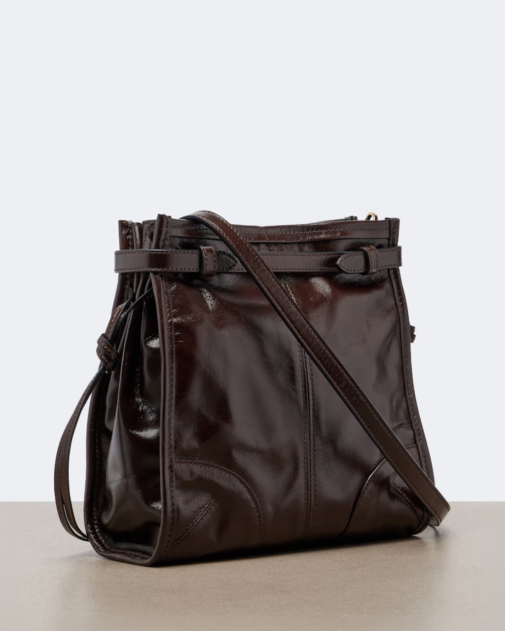 Prada Bonnie Mini Leather Crossbody Bag – Chocolate Brown