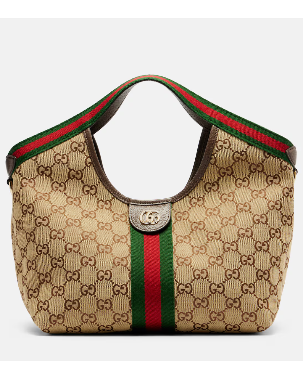 Gucci GG Monogram Tote – Beige & Brown