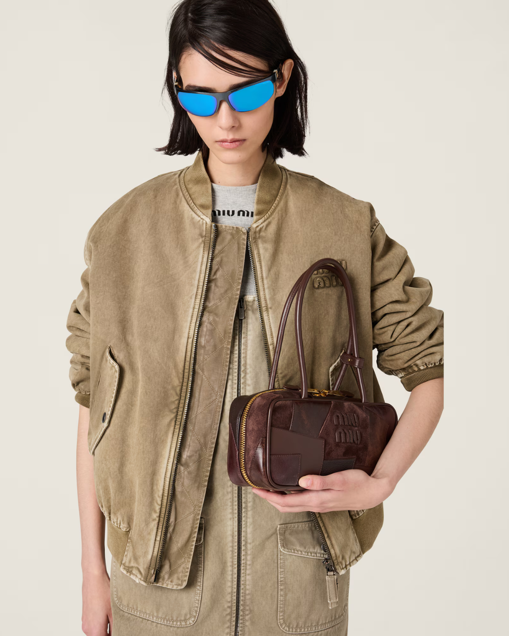 Miu Miu Patchwork Shoulder Bag