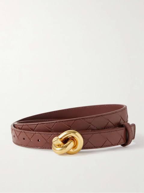 Bottega Veneta Knot Belt – Burgundy