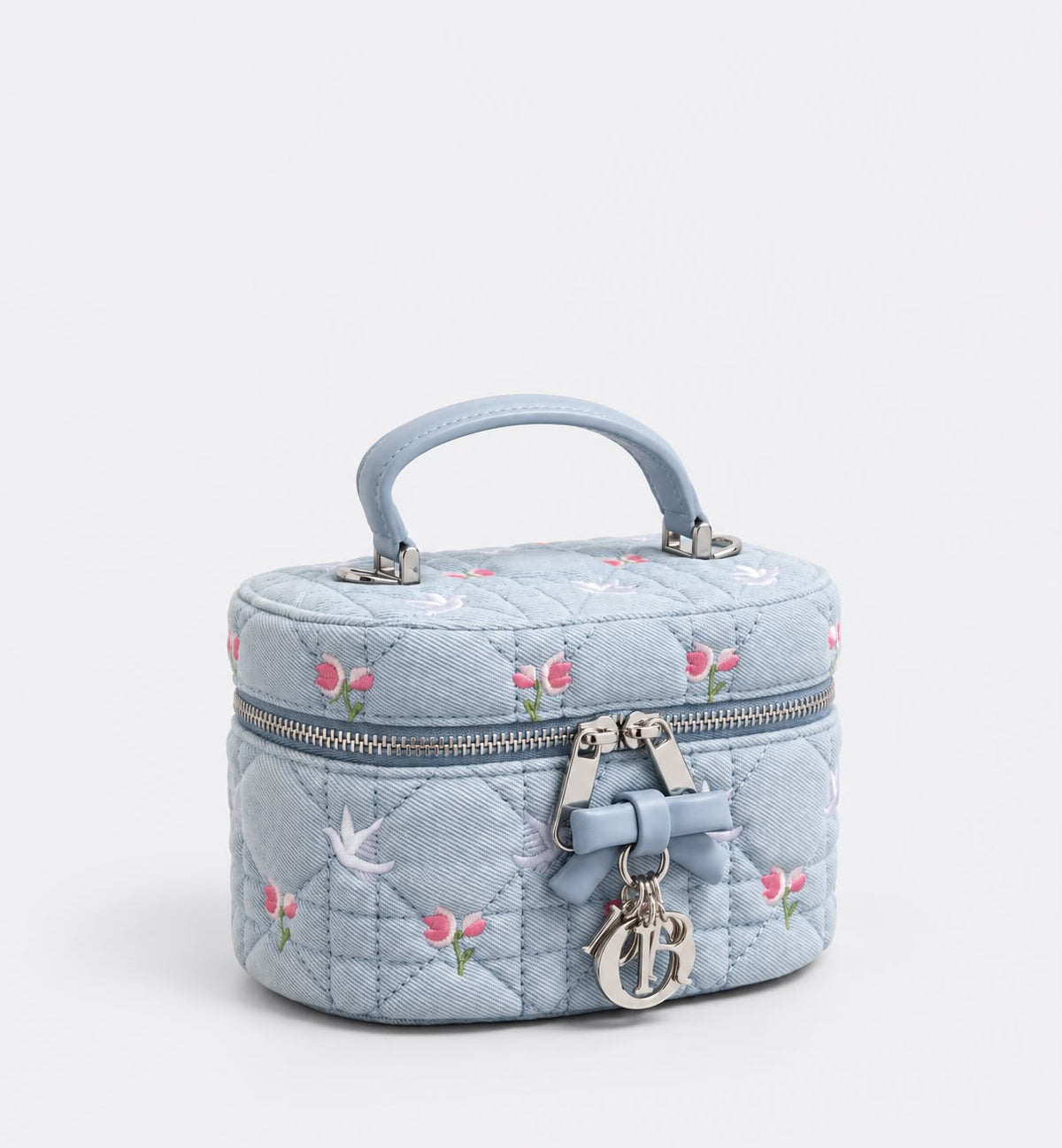 Dior Floral Vanity Bag – Light Blue Denim