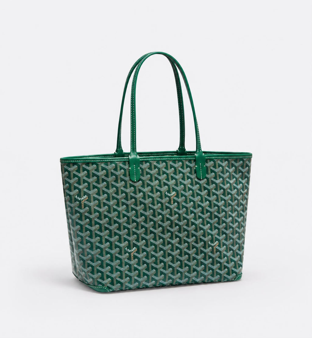 Goyard Saint Louis-Style Tote – Medium Green Floral