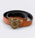 Dolce & Gabbana Devotion Belt – Cognac Brown