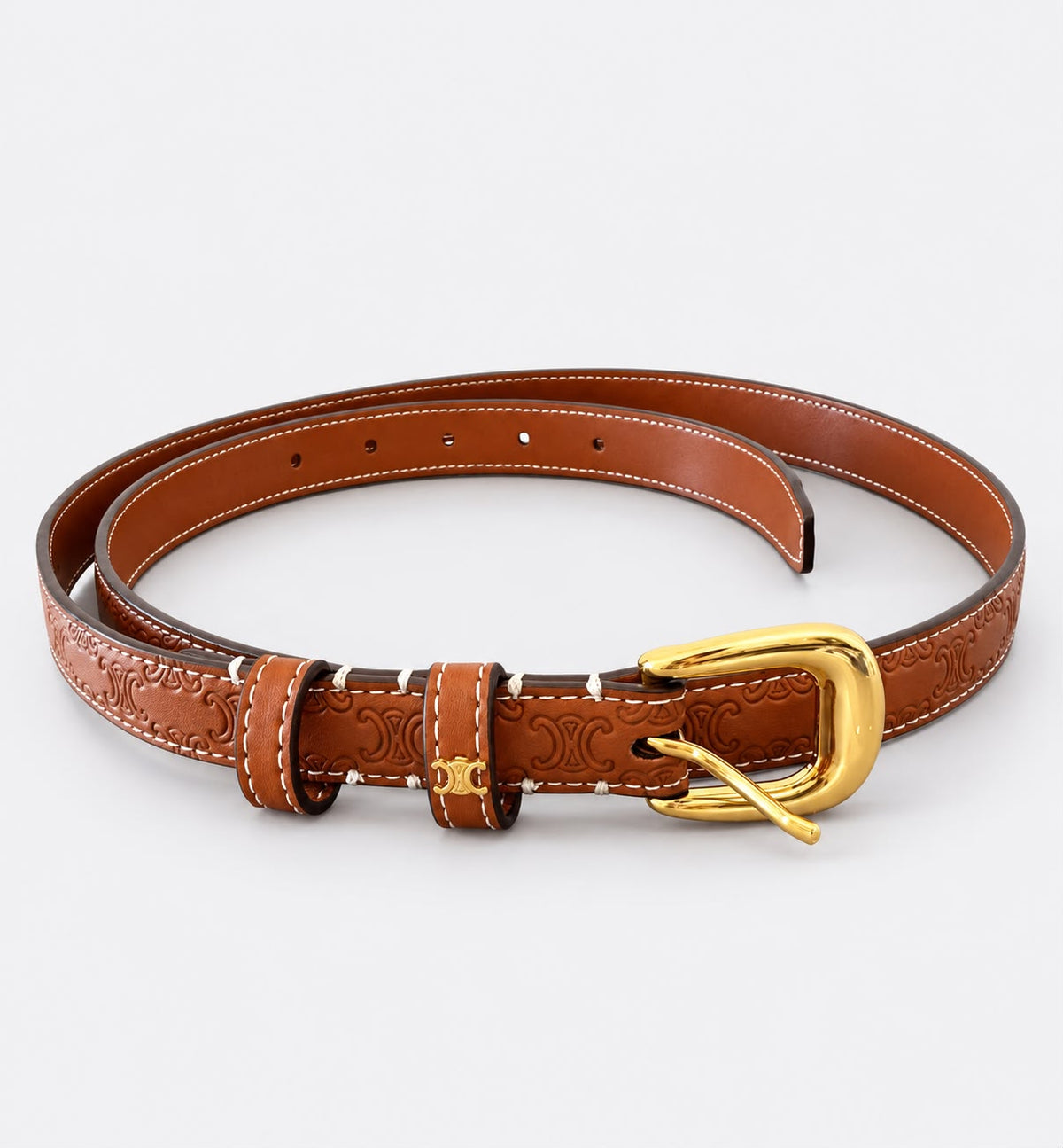 Celine Triomphe Belt – Brown